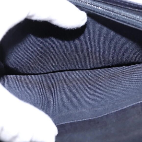 CHANEL Matelasse COCO Mark Long Wallet Leather Black CC Auth 144624 - Picture 11 of 16